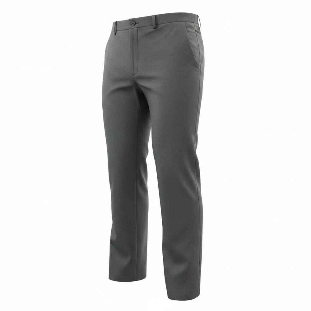 Haggar Mens Charcoal Flat Front Dress Pants 44x32